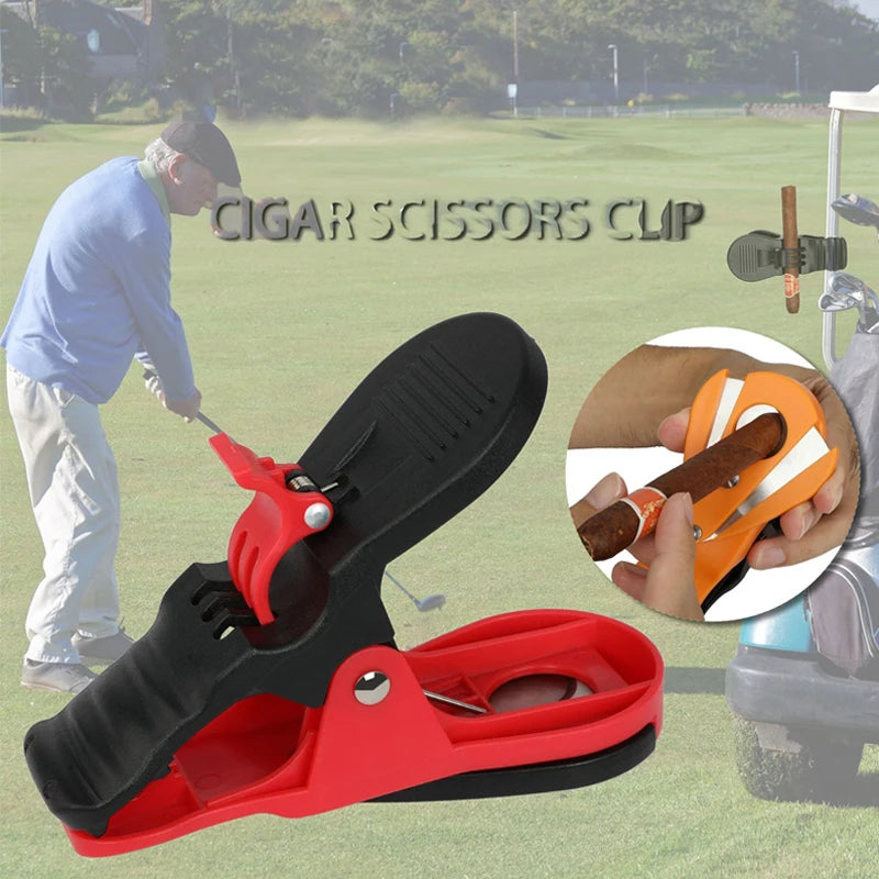 Golf Course Cigar Holder Set - Double Portable Plastic Cigar Holders - Premium Golf Accessories