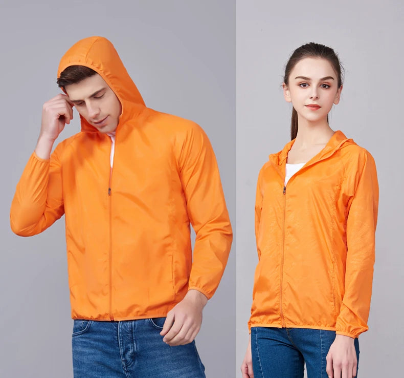 Unisex Waterproof Hiking Jacket - Sun Protection Windbreaker for Outdoor Camping & Climbing