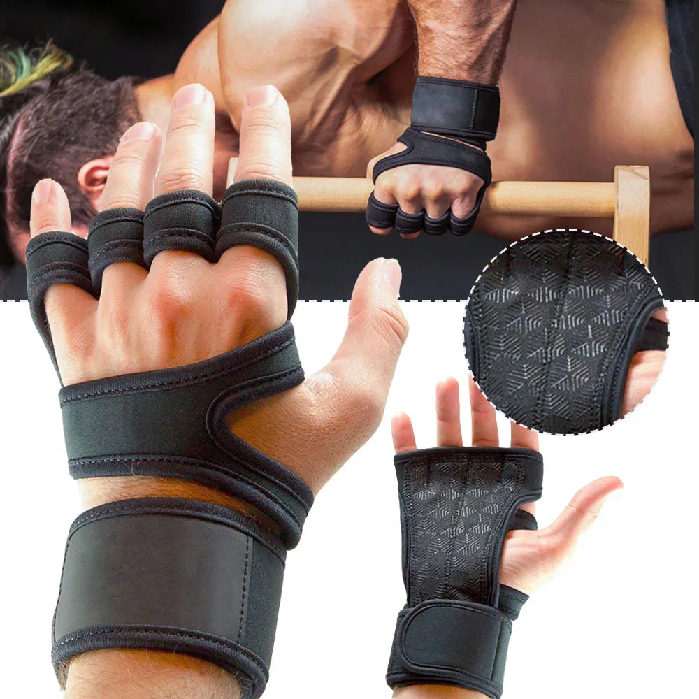 Weightlifting Training Gloves - Fitness & Sports - Bodybuilding Gym Hand/Wrist/Palm Protector - MTB Cycling Gloves for Men & Women