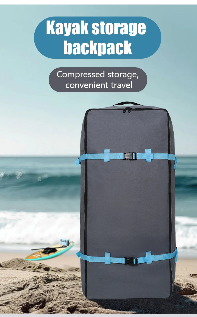 Multi-Purpose Outdoor Adventure Kit - Large Capacity Mountaineering Backpack with Shoulder Strap, Tent Accessories, Cosmetics Organizer, Inflatable Surfboard, SUP Paddle Board Bag
