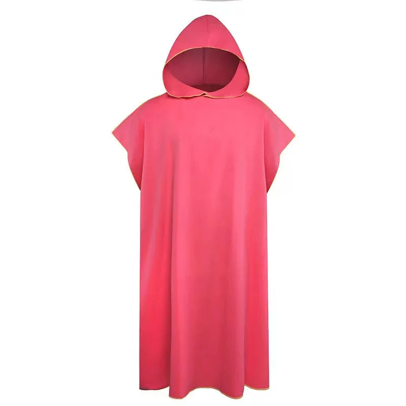 Quick Dry Microfiber Hooded Changing Robe - Beach Towel Poncho for Swimming, Travel & Sauna (Men & Women)