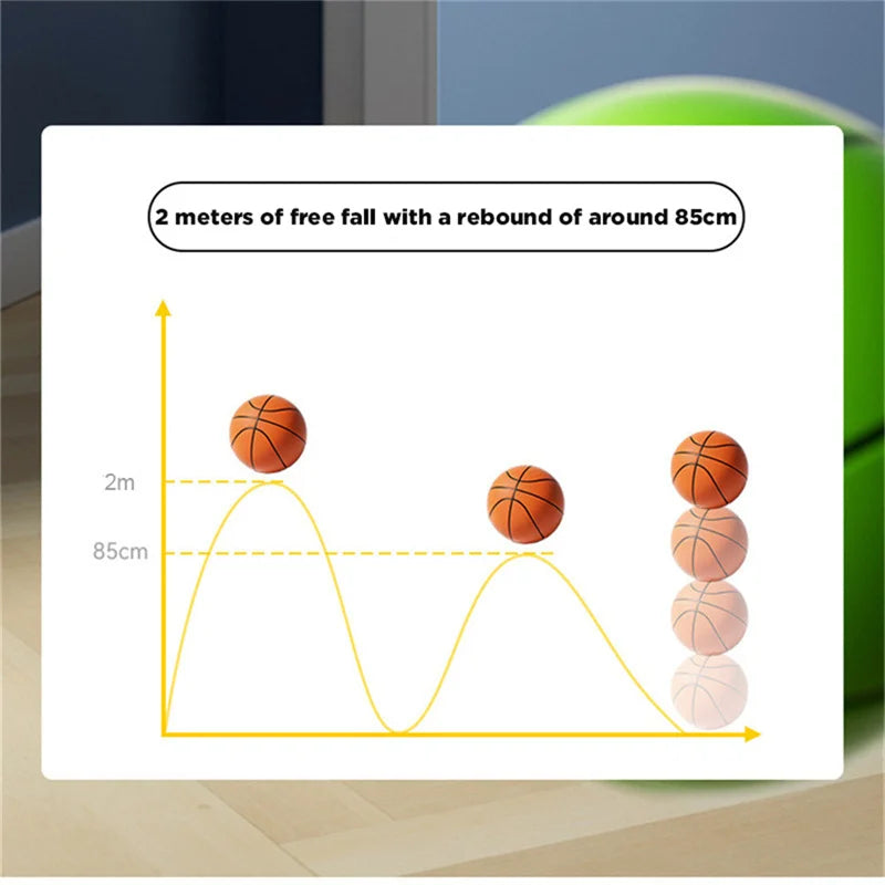New Silent Basketball PU Foam Soft And Noise Free Children Sports Indoor Bounce Balls High Density Mute Bouncing Basket Ball