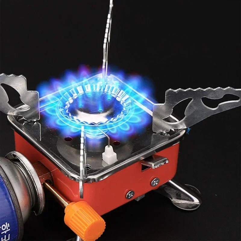 Compact Portable Gas Stove - Foldable Camping Burner - Windproof Outdoor Stove for Backpacking, Hiking, Picnic & BBQ