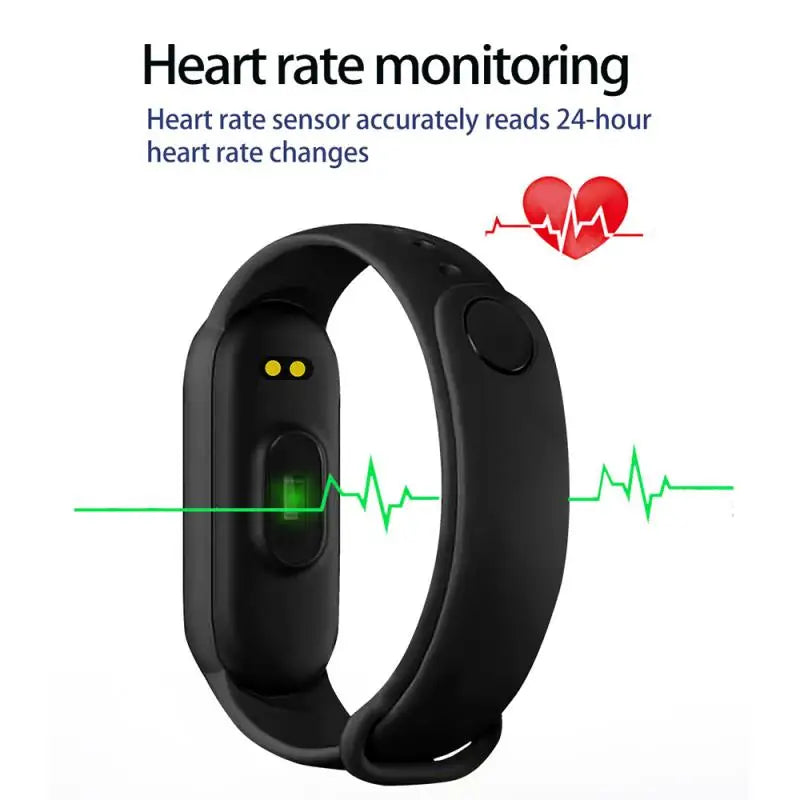 M6 Smart Watch for Men & Women - Fitness Smart Bracelet with Heart Rate & Blood Pressure Monitor