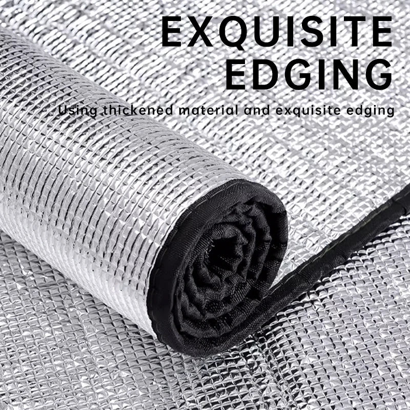 Waterproof Camping Mat - Double-Sided Aluminum Film Beach Blanket for Outdoor Picnic, Tent Floor & Portable Moisture-Proof Pad