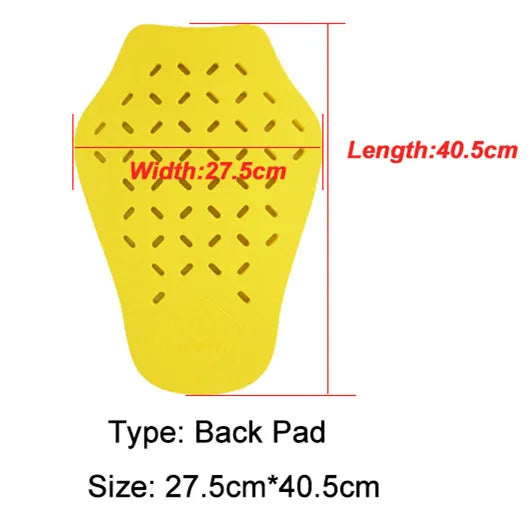 CE-Certified Motorcycle Back Protector - Spine Armor Insert for Riding Jackets