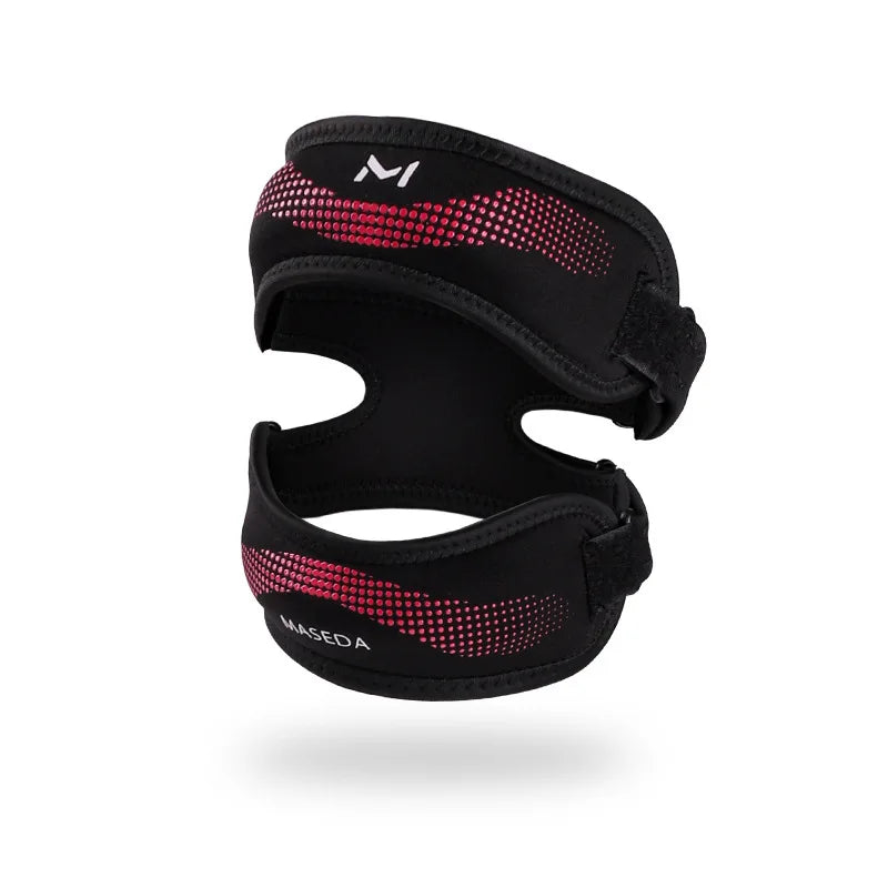 Upgraded Sports Knee Pads - Double Patella Straps, Anti-Slip Silicone, Adjustable & Shock-Absorbing