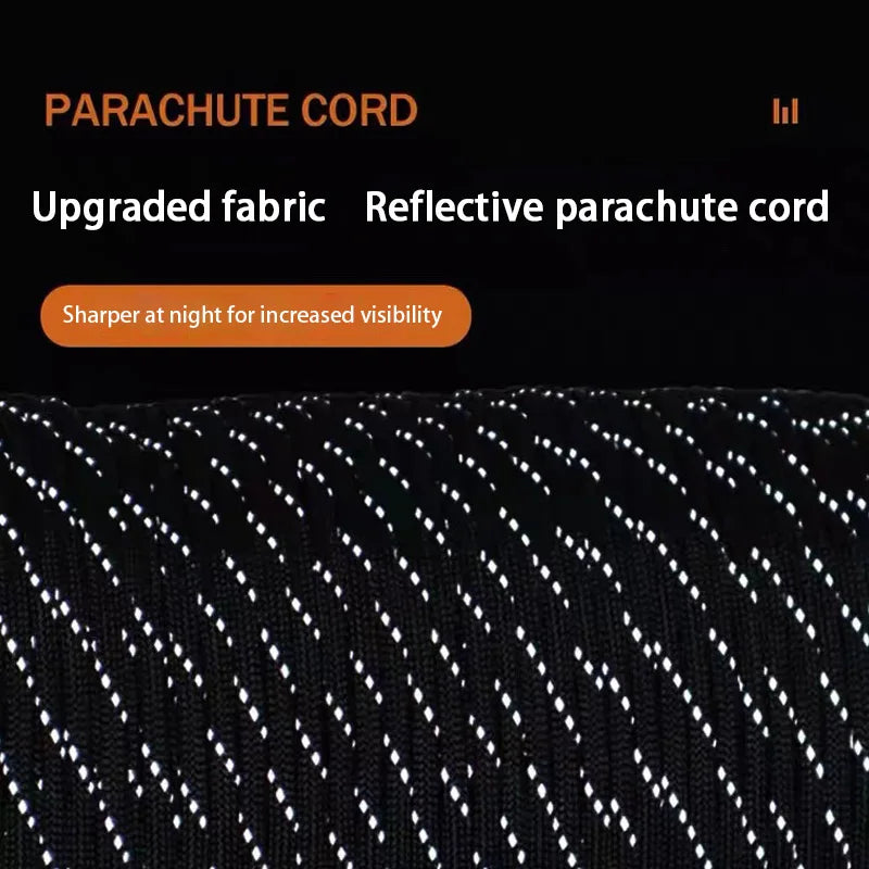 550 Paracord 7-Strand Reflective Military Tactical Rope - 4mm Parachute Cord for Camping, DIY Bracelets & Outdoor Gear