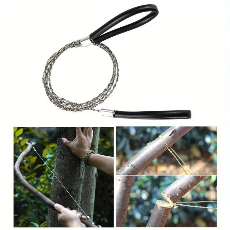 Portable Stainless Steel Wire Saw for Outdoor Camping & Hiking