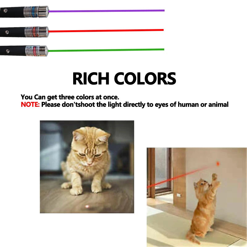 Mini LED Laser Pointer & Pet Training Flashlight - 2-in-1 Interactive Cat Toy & Scratching Entertainment - Perfect Christmas Gift for Pets