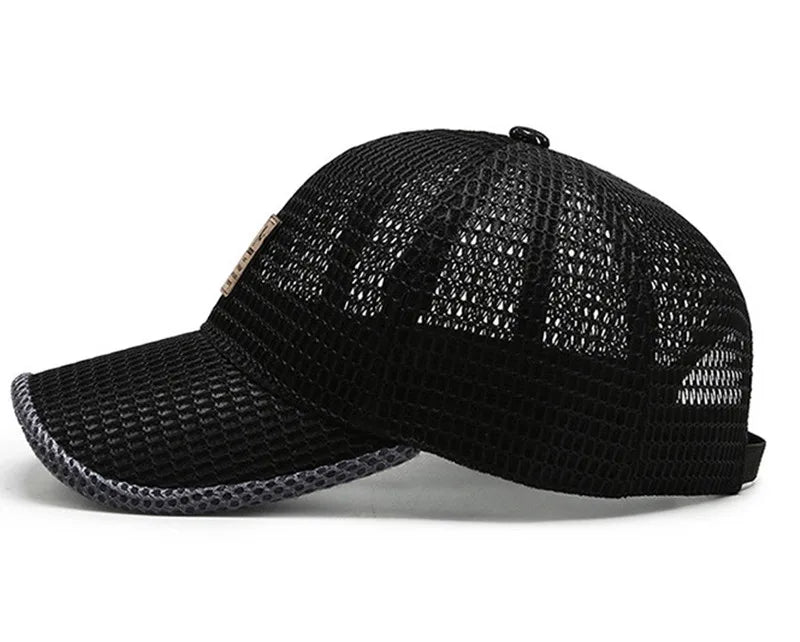 Men's Breathable Mesh Baseball Cap - Quick-Dry Anti-UV Sports Visor for Tennis, Golf & Hiking