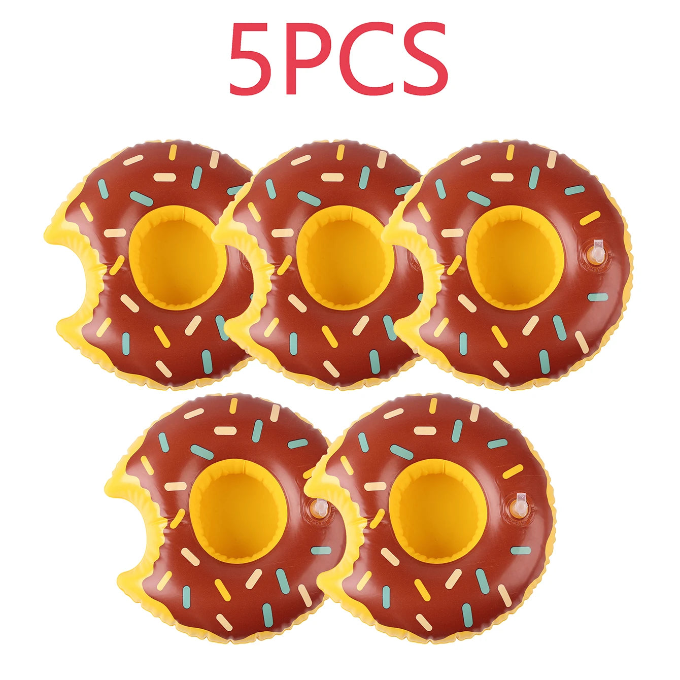 Inflatable Cup Holder Set - 5/10PCS Swimming Pool Drink Holders, Floating Beverage Coasters for Summer Pool Parties