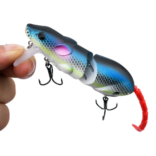 15.5CM Artificial Mouse Fishing Lure - Floating Swimbait for Pike, Bass & Rat - Plastic Minnow Tackle