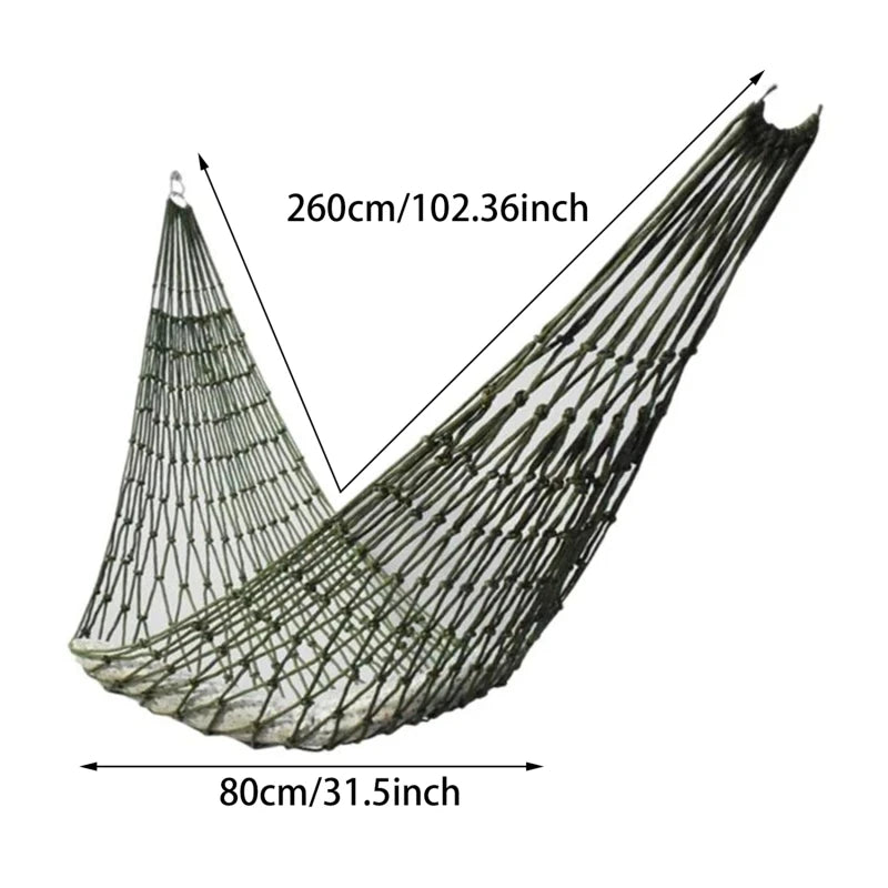2025 Outdoor Hammock With Hammock Straps Nylon Rope Meshy Hangmat Camping Survival Travel Sleeping Net Bed Outdoor Tool Supplies
