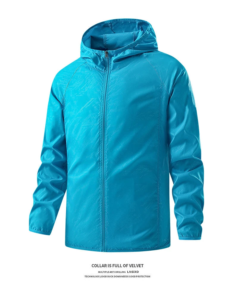 Unisex Waterproof Hiking Jacket - Sun Protection Windbreaker for Outdoor Camping & Climbing
