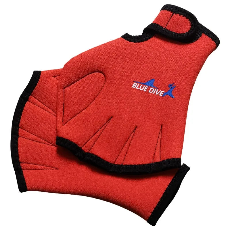 Swimming Training Webbed Gloves - Water Resistance Paddles for Aquatic Diving and Fitness