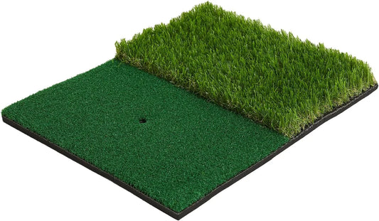 Portable Golf Practice Mat - Artificial Turf Hitting Mat with Tee Hole for Swing & Chipping Training (Backyard/Garage)