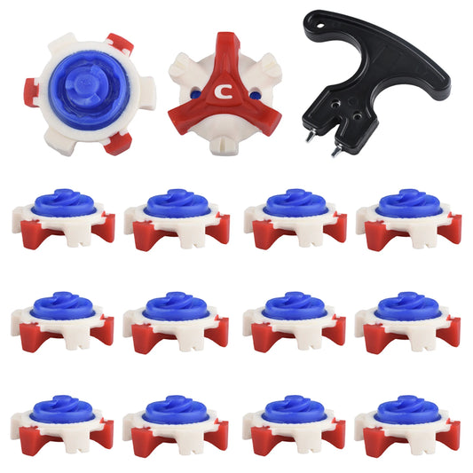 Golf Shoe Studs Set - 14 Piece Quick-Twist Design with Installation Wrenches - Premium Durable Accessories for Men & Women Golfers