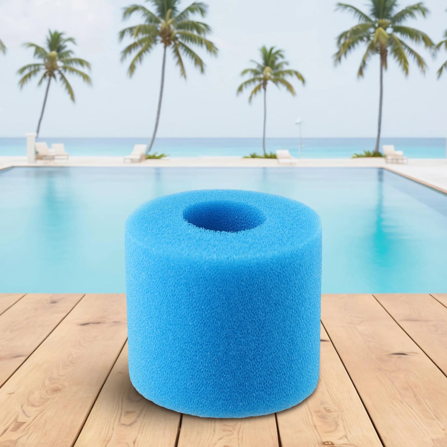 Universal Bio Foam Pool Filter Sponge - Reusable & Easy Clean - Compatible with Type I/II/VI/D Systems - Long-Lasting Swimming Pool Filtration (1 Piece)