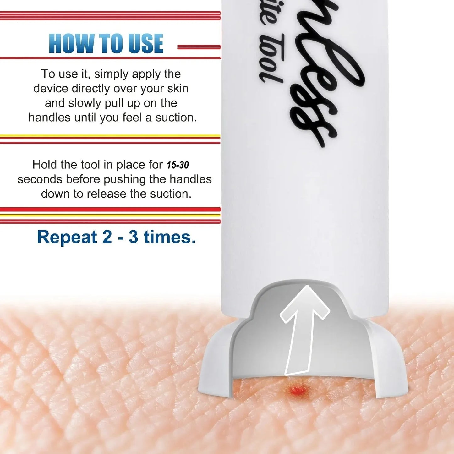 Natural Insect Bite Relief Tool - Chemical-Free Poison Extractor for Bug Bites, Bee & Wasp Stings