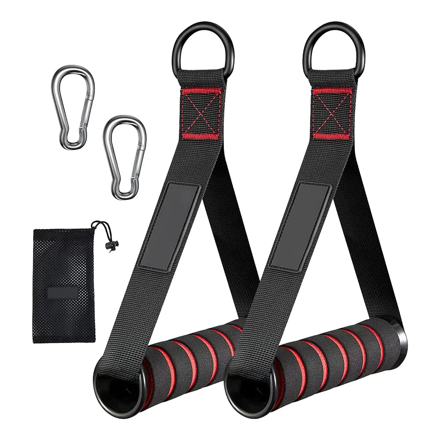 Exercise Handles for Cable Machines & Resistance Bands - 2 Pack