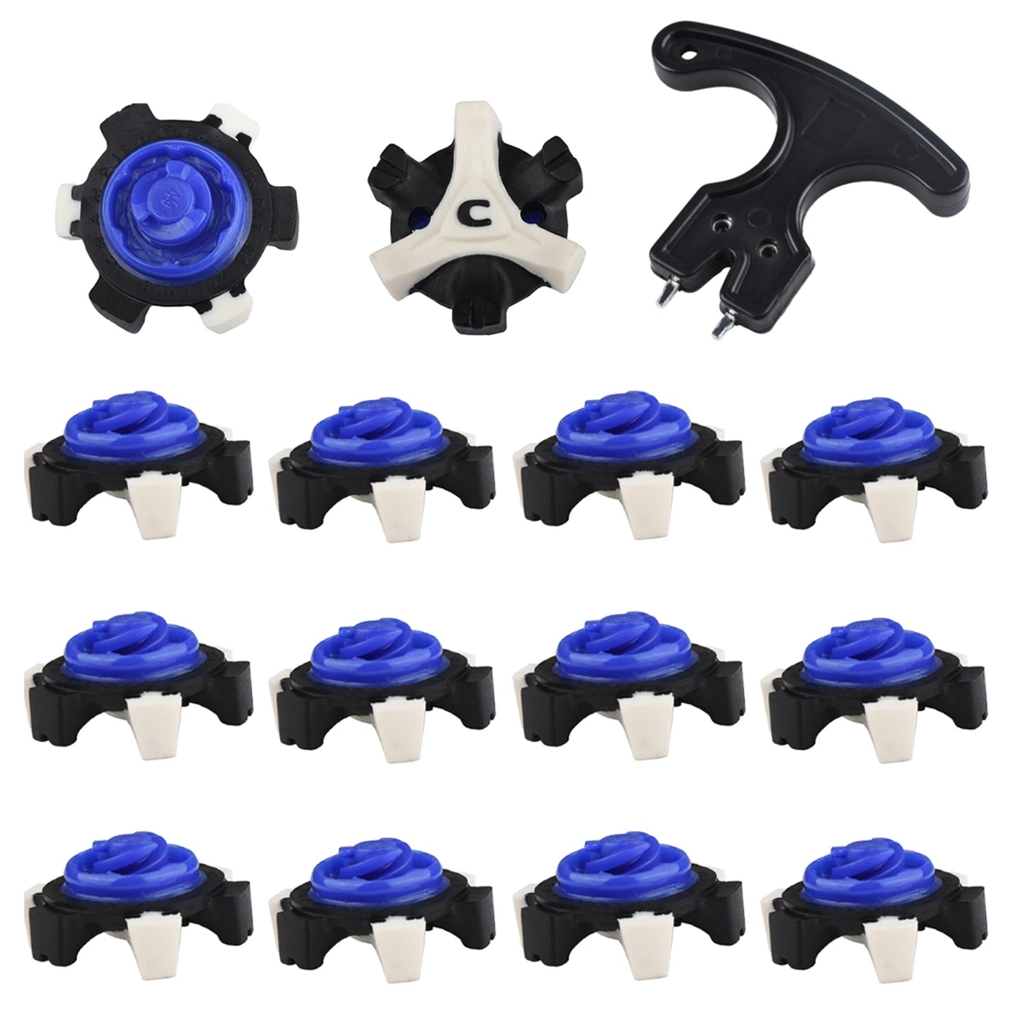 Golf Shoe Studs Set - 14 Piece Quick-Twist Design with Installation Wrenches - Premium Durable Accessories for Men & Women Golfers