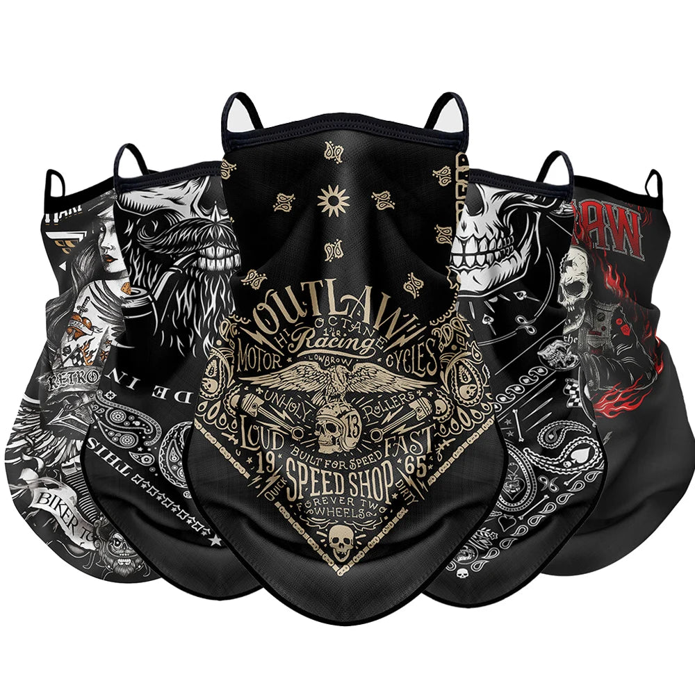 Motorcycle Face Shield - Anti-UV Cycling Headwrap with Neck Cover for Summer Outdoor Sports