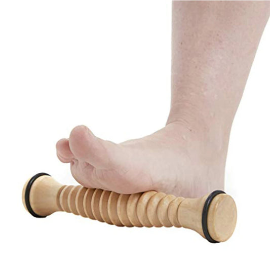 Wooden Foot Roller Massager - Body Back Massager for Plantar Fasciitis Relief, Stress Relief & Relaxation