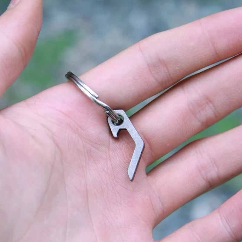 Mini Lightweight Beer Bottle Opener - EDC Keyring Tool for Outdoor Camping & Hiking