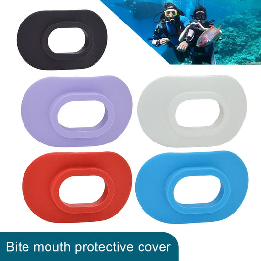 Soft Silicone Snorkel Mouthpiece with Lip Protective Cover - Breathing Tube Accessory for Scuba Diving