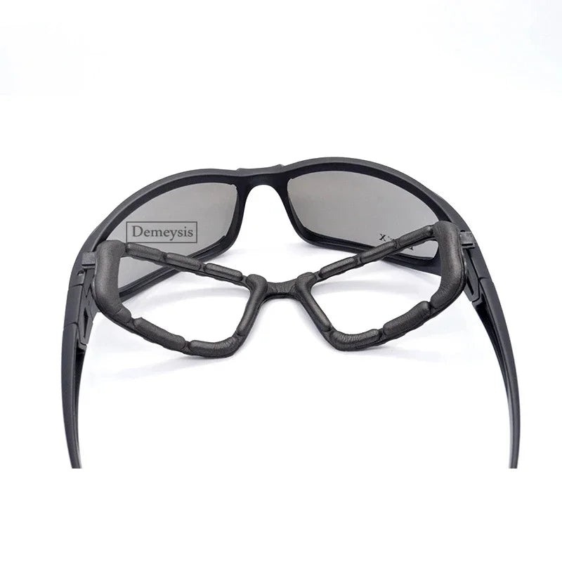 Tactical Polarized Sports Sunglasses - 4 Interchangeable Lenses Set with Original Box - Men's Shooting & Hiking Eyewear