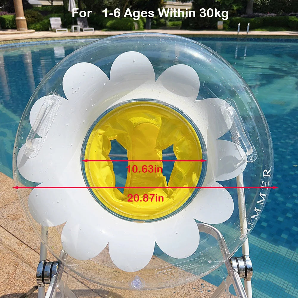 Inflatable Swimming Ring - Multi-Age Float Seat for Kids & Adults - Pool Water Safety Equipment