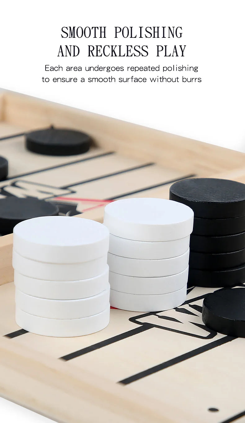 Fast-Paced Table Hockey Desktop Battle Game - Interactive Parent-Child Chess Board Puzzle Sling Toy for Children Party Winner