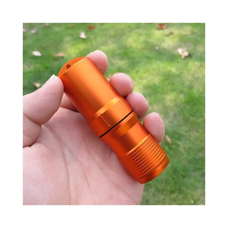 Waterproof Survival Storage Capsule - 3-in-1 Emergency Container for Pills/Matches/Gear with Sealed Design for Outdoor Adventures