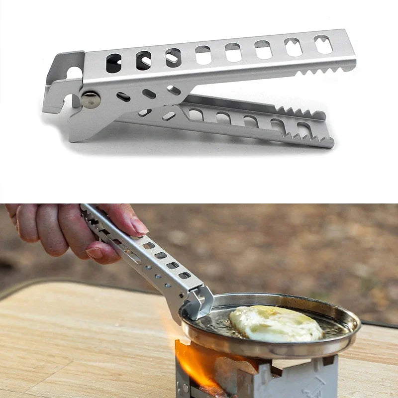 Aluminum Alloy Heat-Resistant Clip, Bowl Pot Clamp Holder for Camping, Pan Handle, Kitchen Accessories