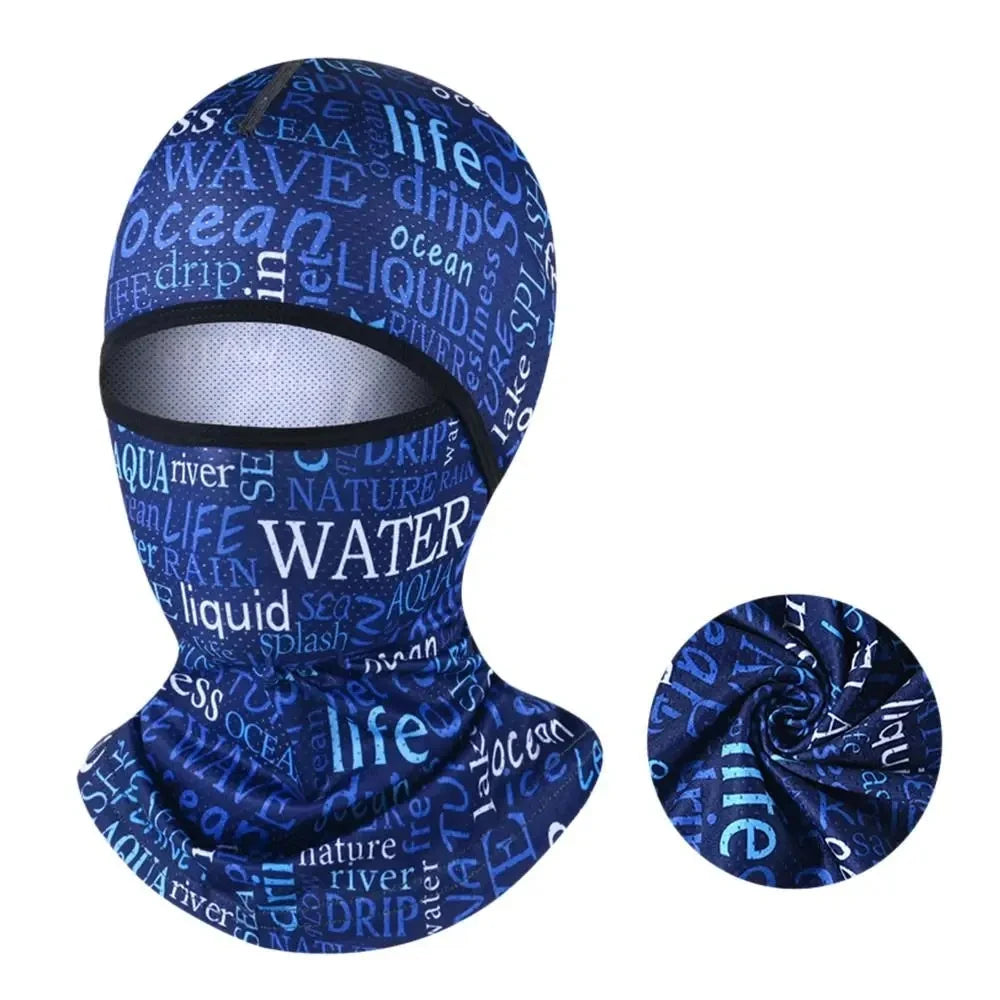 Ice Silk Cycling Balaclava - Full Face Sun Protection Cap for Bike & Motorcycle | Anti-UV Sports Headwear for Men