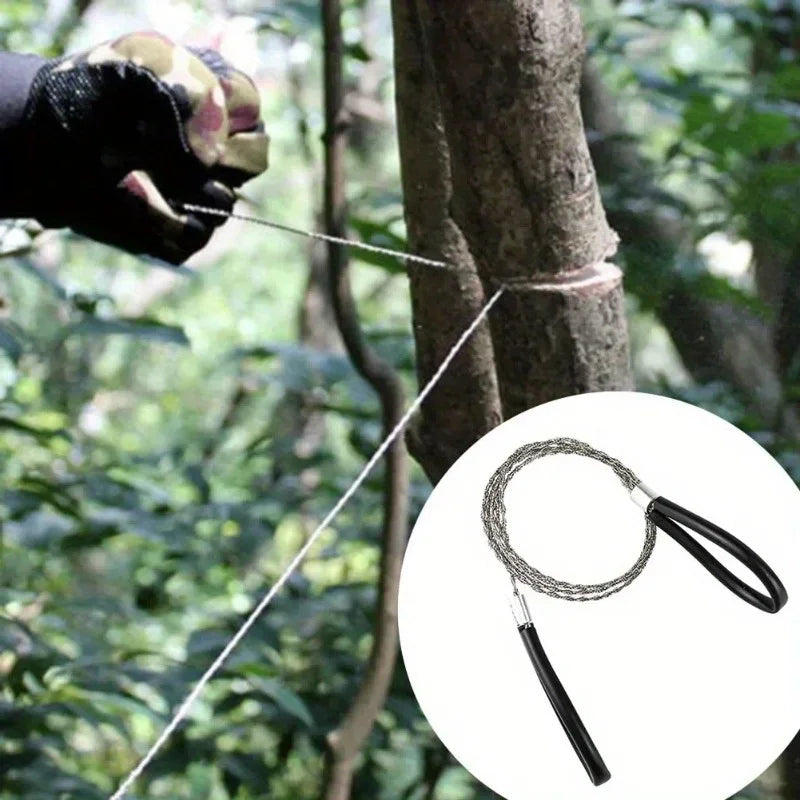 Portable Stainless Steel Wire Saw for Outdoor Camping & Hiking