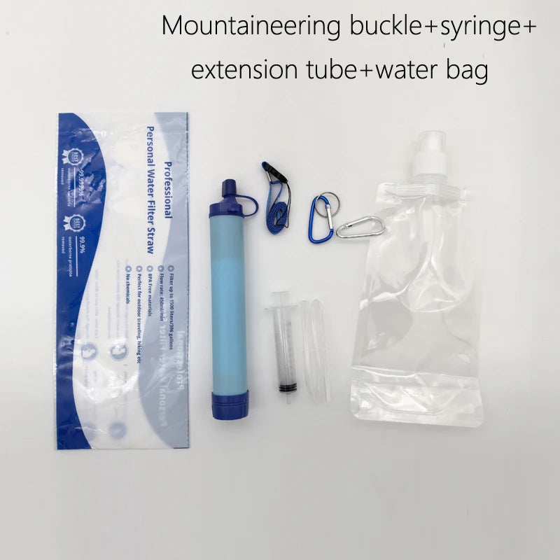 Portable Water Purification Straw - Mini Outdoor Filter for Camping, Hiking & Emergency Survival Supplies