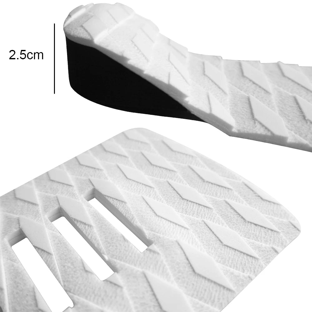3-Piece EVA Foam Surfboard Traction Pad - Colorful Diamond Grip Deck Pad for Surf & SUP Boards - Non-Slip Trimmable Tail Pad with Strong Adhesive