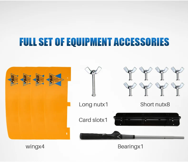 Golf Swing Trainer Fan - Power Speed Practice Aid with Wind Resistance Technology