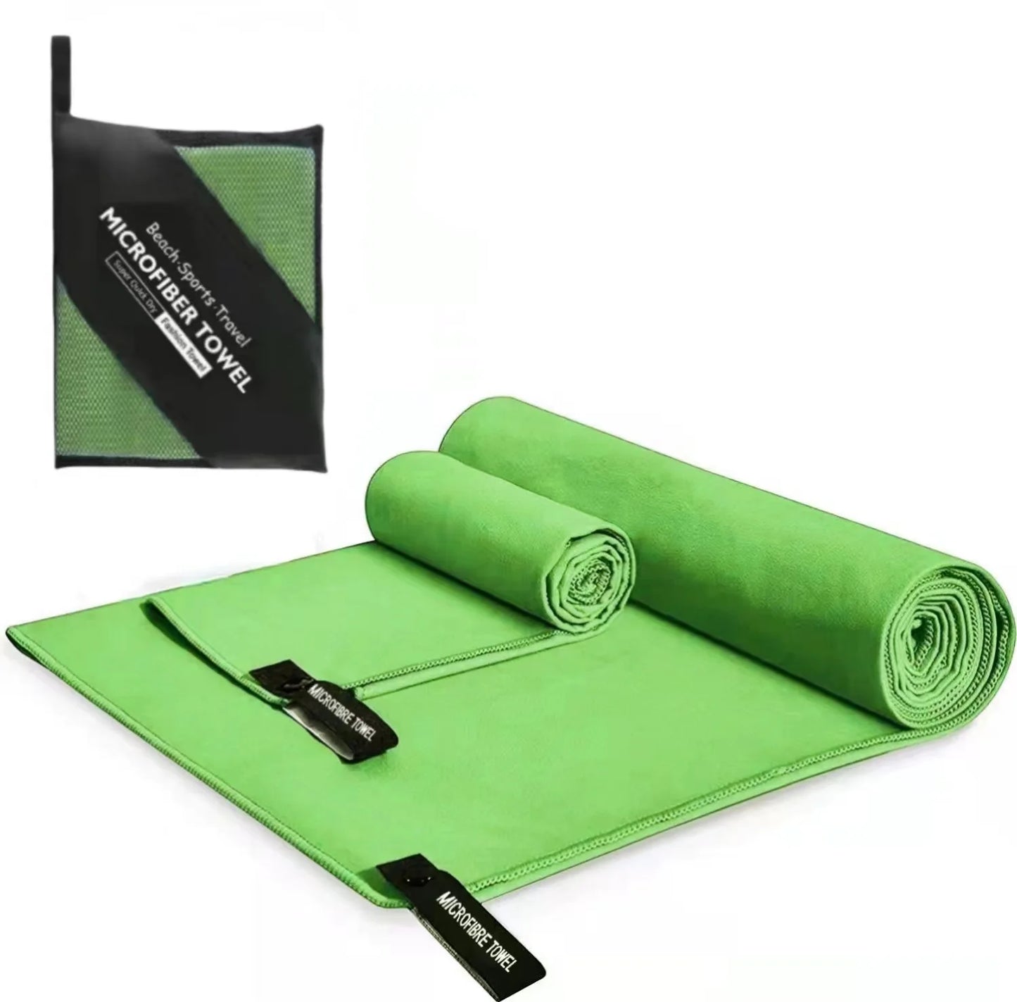 Ultralight Microfiber Sports Towel - Quick Dry Portable Beach Towel with Pocket for Swimming, Pool, Gym, Fitness & Yoga