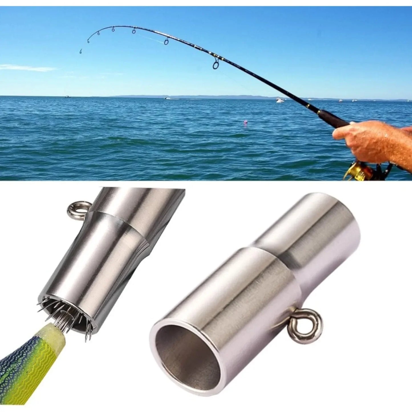 Portable Stainless Steel Squid Hook Straightening and Repair Tool for Fishing Bait Hooks