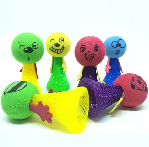 10-Piece Multicolor Jumping Elf Dolls Set - Creative Plastic Toys for Kids Birthday Party Gift