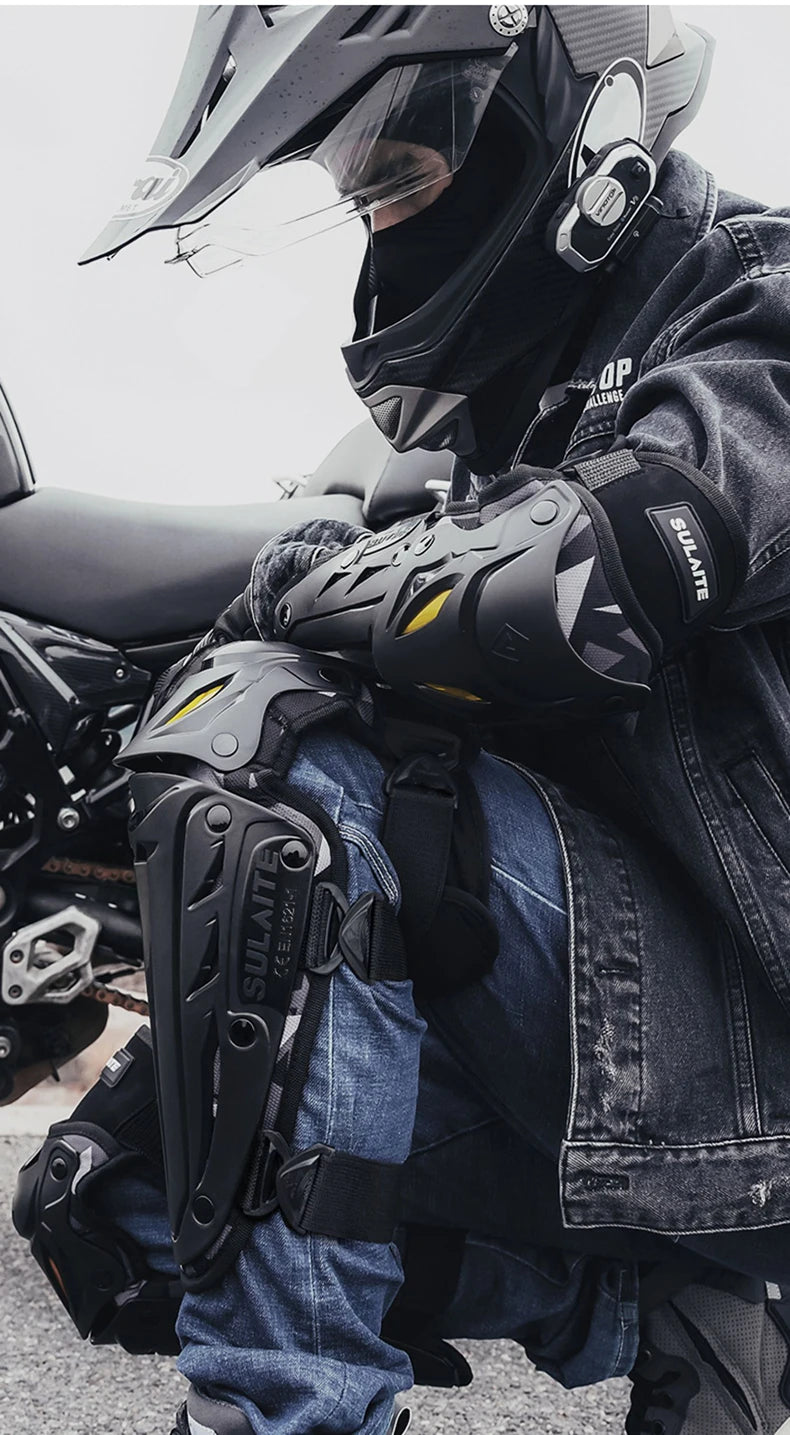 Motorcycle Knee and Elbow Protection Guards - Motocross Off-Road Racing MTB Pads