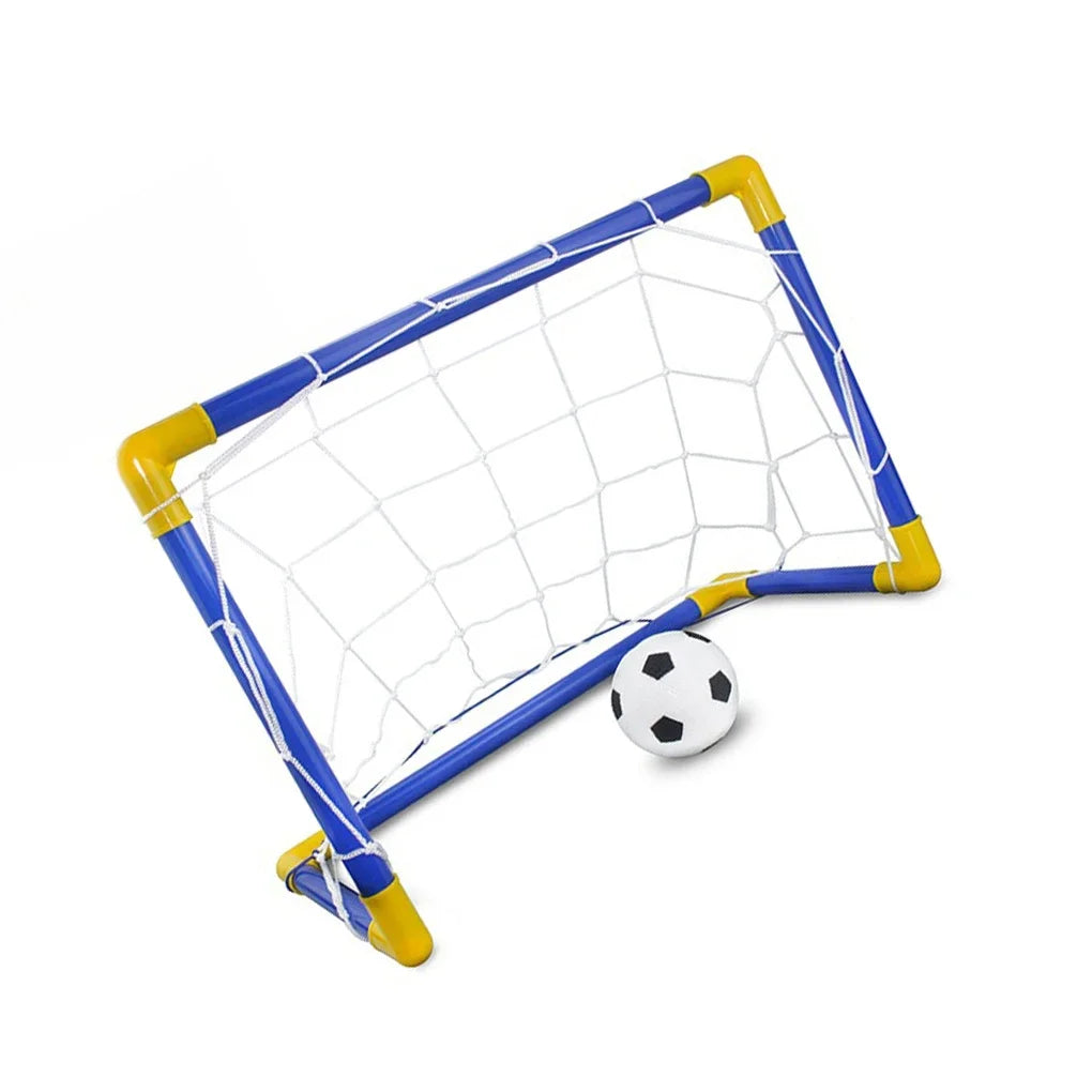 Mini Football Soccer Ball Set with Removable Goal Post and Net - Perfect for Indoor and Outdoor Play