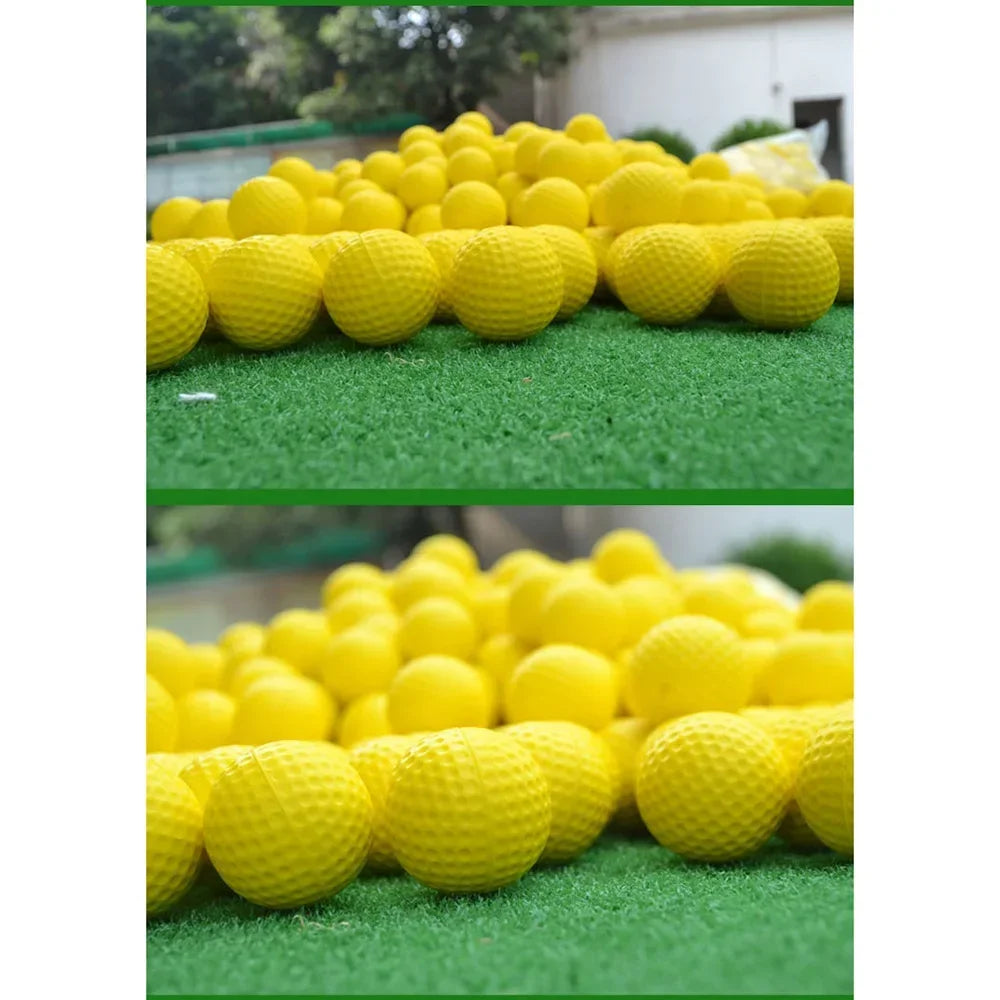 1/10Pcs Yellow Golf Ball PU Foam Training Golf Ball Foam Practice Golf Balls-Indoor or Outdoor Soft Golf Training Ball Practice