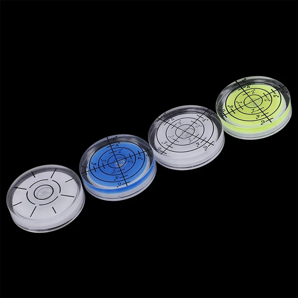 32mm Round Acrylic Spirit Bubble Level - Surface Degree Marking Measuring Tool for Construction & Manual Work