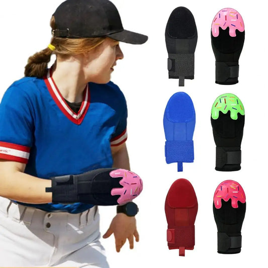 Baseball Sliding Mitt - Adjustable Wrist Compression Strap - Universal Left or Right Hand Baseball Sliding Glove for Youth & Adult