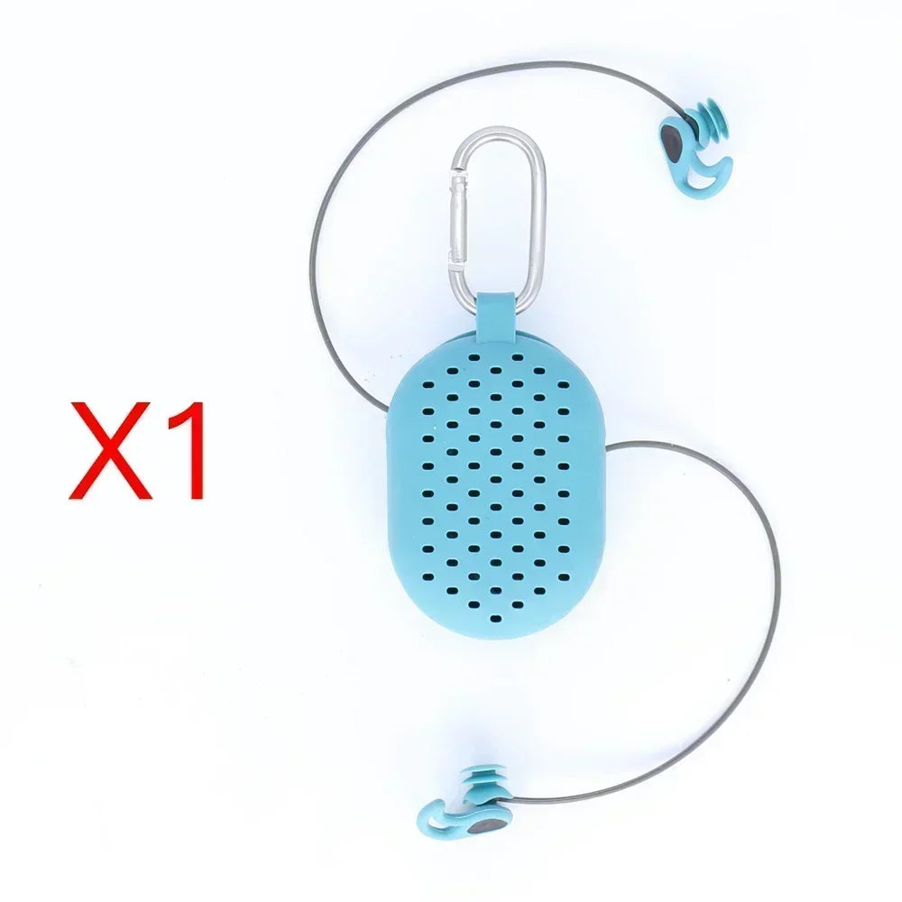 Universal-Fit Waterproof Ear Plugs with Sound Transmission - Swimming Surfing Diving Water Sports Accessories with Lanyard