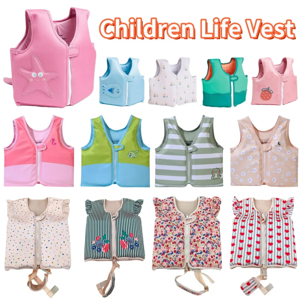 Children's Cartoon Swimming Life Vest - Toddler Buoyancy Aid Jacket for Pool Safety